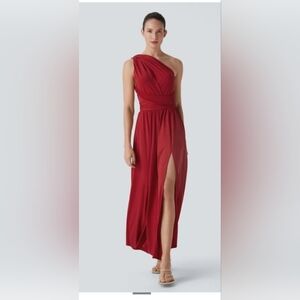 Halara V Neck Short Sleeve Tie Back‎ Maxi Dress with Pocket 3 Way To Wear
